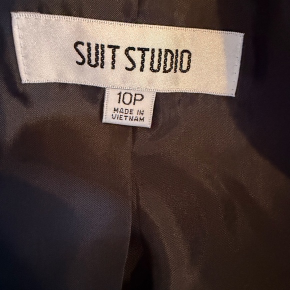 LE SUIT TRENCH-STYLE ELONGATED BELTED 90’S B&W PLAID JACKET SHOULDER PADS LINED - Picture 11 of 16